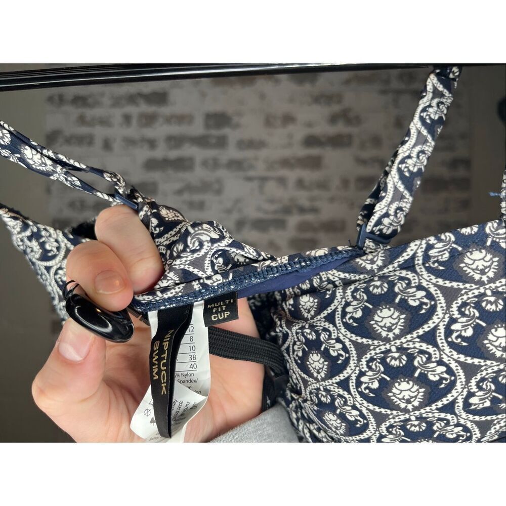 Nip tuck swim | navy blue patterns one piece swim suit - Picture 2 of 13